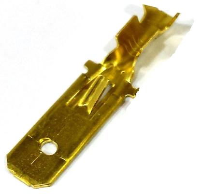 Imagem de Terminal encaixe espadao macho 6,3 mm latão - pacote c/ 100 unidades