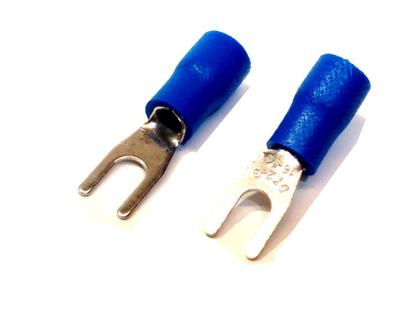 Imagem de Terminal forquilha 1/8" pré isolado aberto para módulo azul
