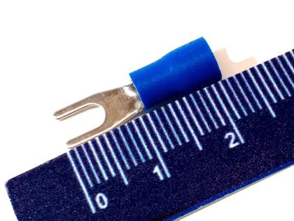 Imagem de Terminal forquilha 1/8" pré isolado aberto para módulo azul
