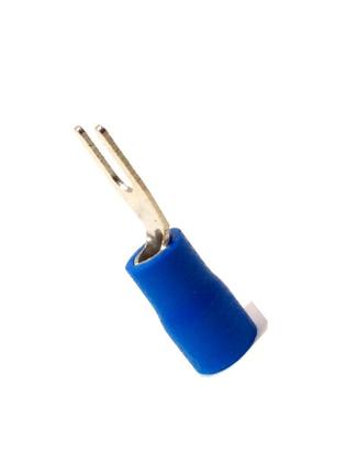 Imagem de Terminal forquilha 1/8" pré isolado aberto para módulo azul