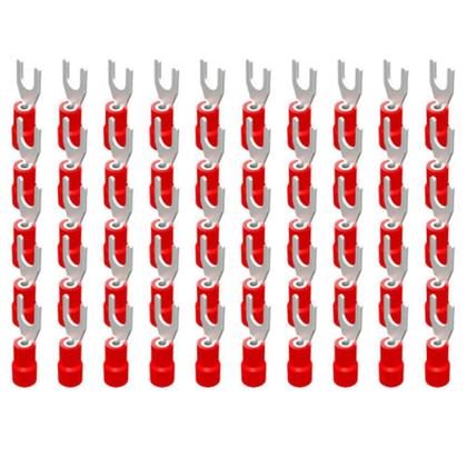 Imagem de Terminal Garfo 0,5 X 1,5Mm² 9A Vermelho 50 Peças Decorlux