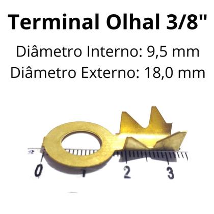 Imagem de Terminal Olhal latão grande 3/8 reforçado com  60 unidades