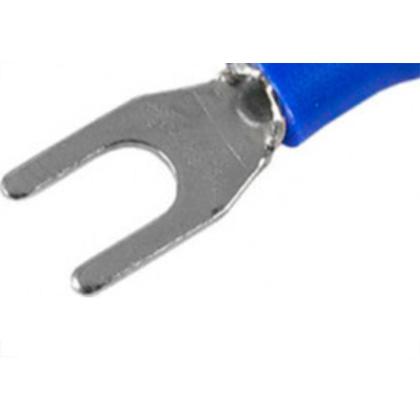 Imagem de Terminal Pre-Isol Forquilha 1,5-2,5 F4,3 Azul - Kit C/100 Unidades