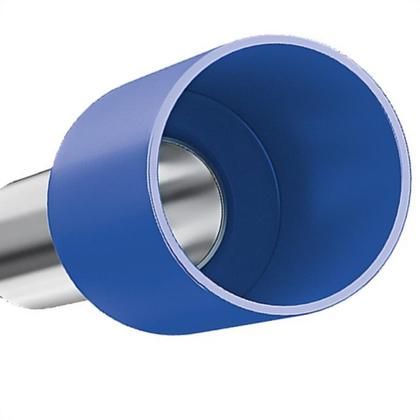 Imagem de Terminal. Sforplast Tubular Ilhos Isolado Simples 2,5Mm Comprimento 8Mm - Azul