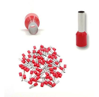 Imagem de Terminal Tubular Ilhós Conector 1,0mm Pré Isolado - 500 Pçs
