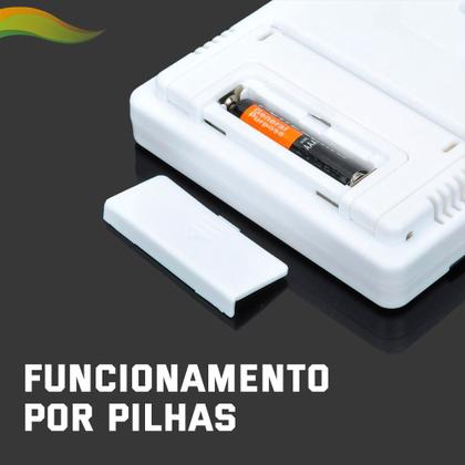 Imagem de Termo Higrômetro Digital Com Sensor Externo e Relógio