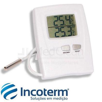 Imagem de Termo Higrômetro Digital Int. Ext. Máx. Min. para Mapas, Chocadeira 7666