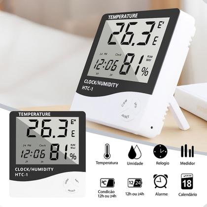 Imagem de Termo Higrômetro Digital para Quarto de Bebê e Sala