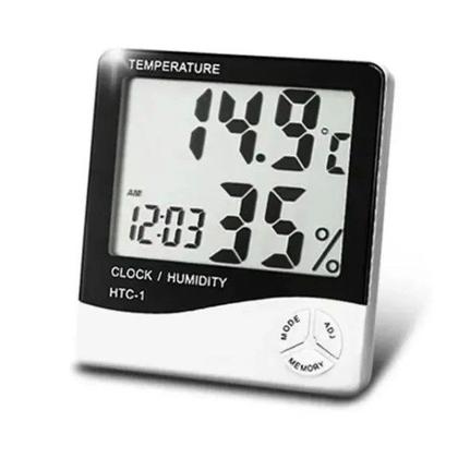 Imagem de Termo-higrômetro Relógio Digital Termômetro Higrômetro Temperatura Umidade