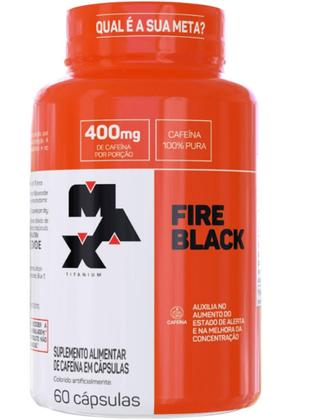 Imagem de Termogenico Ultimate Fire Black 60 caps cafeina Max Titanium