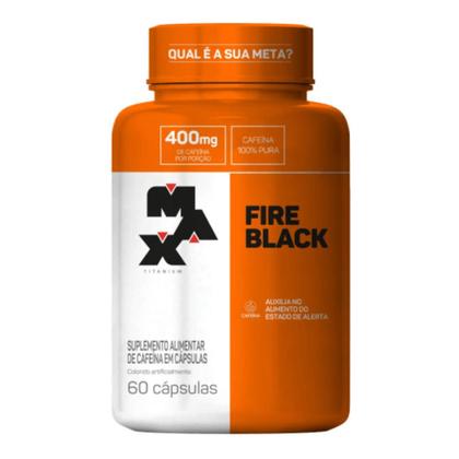 Imagem de Termogenico Ultimate Fire Black 60 caps cafeina Max Titanium