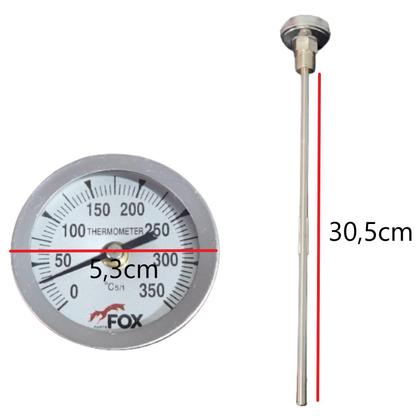 Imagem de Termômetro Analógico 350ºc Para Forno Pizza Haste 30,5cm