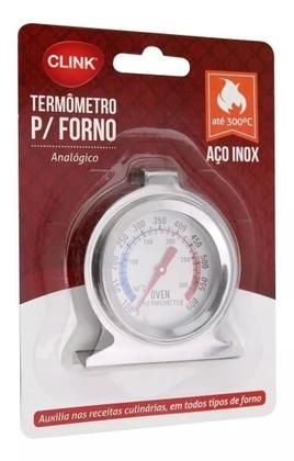 Imagem de Termômetro Analógico Forno 300 Alta Qualidade Inox Clink