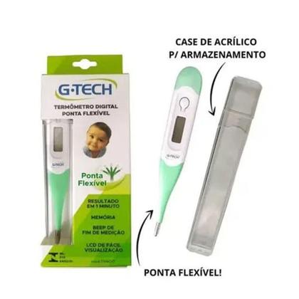 Imagem de Termometro Clinico Veterinário Digital Ponta Flexível G-Tech