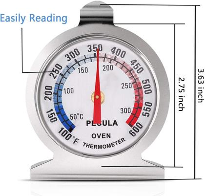 Imagem de Termômetro de forno Pecula, pacote com 2 unidades, 50-300C, aço inoxidável