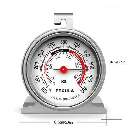 Imagem de Termômetro de forno PECULA, pacote com 2 unidades, 50-300C, aço inoxidável
