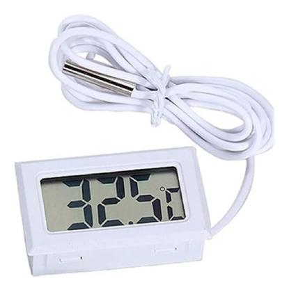 Imagem de Termômetro Digital Com Sonda Para Freezer, Geladeira, Chocadeira, Estufa, Incubadora Cabo 1 Metro C