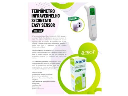Imagem de Termômetro Digital De Testa Sem Contato Infravermelho G-tech