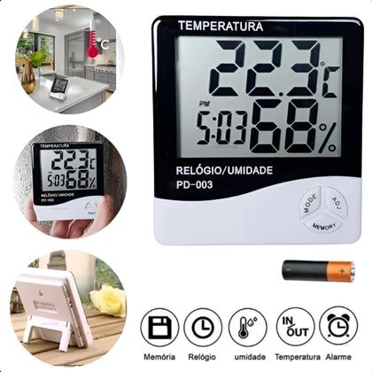 Imagem de Termômetro Digital Higrômetro Precisão Para Ambiente Interno