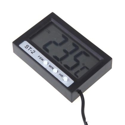 Imagem de Termometro digital interno e externo c/relogio ST-2
