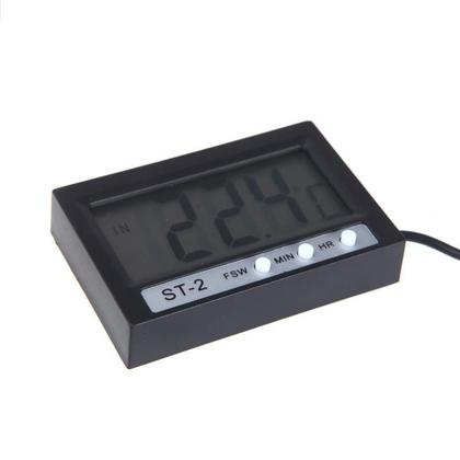 Imagem de Termometro digital interno e externo c/relogio ST-2