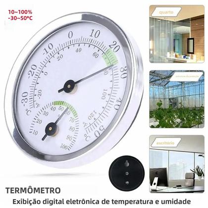 Imagem de Termômetro E Higrômetro Eletrônico Mini Para Uso Interno Sensor De Temperatura E Umidade Para Casa