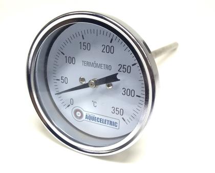 Imagem de Termômetro Forno Iglu Lenha Haste Grande 20cm 350ºc Inox
