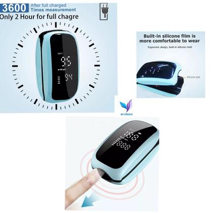 Imagem de Termômetro Infravermelho + Medidor de Saturação De Dedo Recarregável Com Sensor Adulto e Pediátrico 