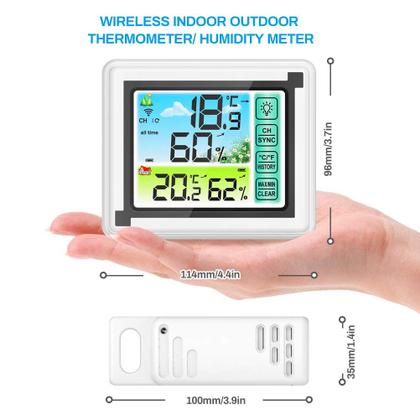 Imagem de Termômetro número um da estação meteorológica sem fio com sensor