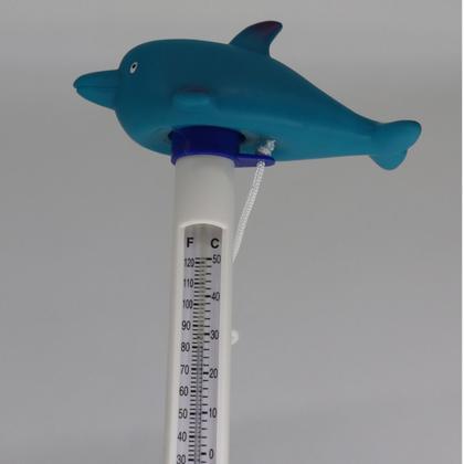 Imagem de Termômetro Para Piscina Modelo Golfinho Flutuante Medições Precisas