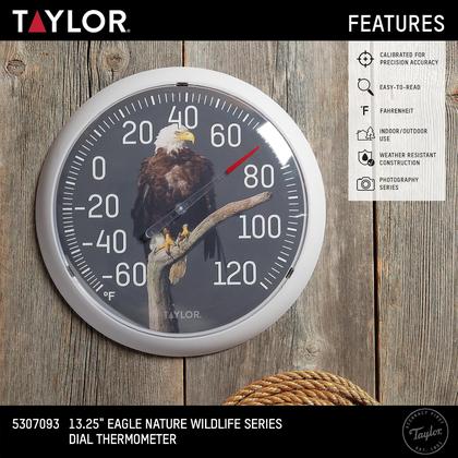 Imagem de Termômetro Taylor Nature Series Eagle 34 cm, mostrador cinza