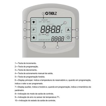 Imagem de Termostato Digital Com Timer Horário Tholz Tlz1204 220V