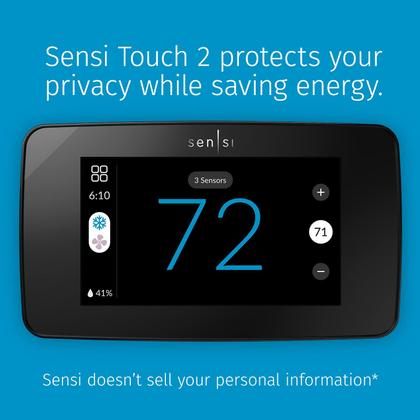 Imagem de Termostato inteligente Emerson Sensi Touch 2 ST76 com display colorido
