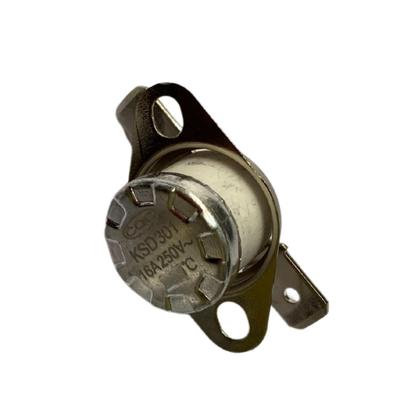 Imagem de Termostato KSD301 - Contato Horizontal - Base Móvel - Normal Fechado - 16A - 150 Graus Reset