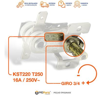 Imagem de Termostato Kst220 T250 16a Forno Elétrico 50l 55l 60l 127v