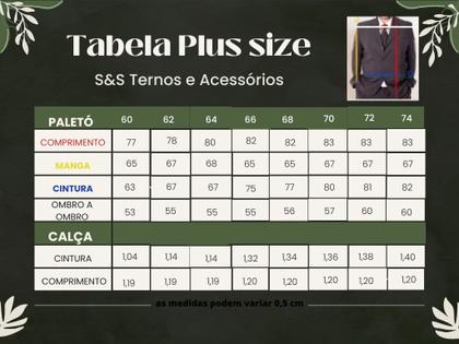 Imagem de Terno masculino Plus Size chumbo liso