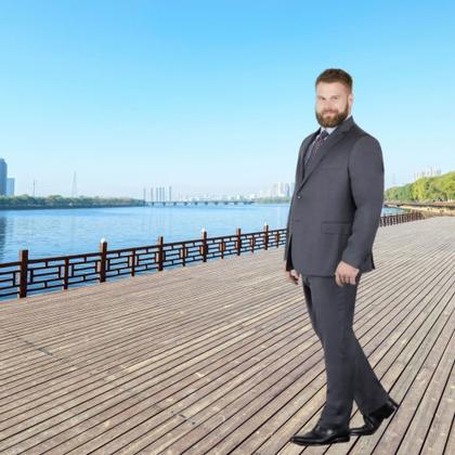 Imagem de Terno Masculino Plus Size Homem Elegante