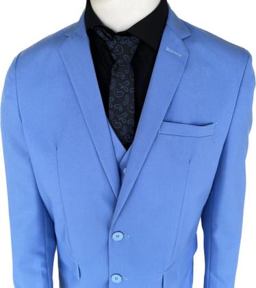 Imagem de Terno Masculino Slim Azul Bebe Paleto e Calça Terra Forte Ternos