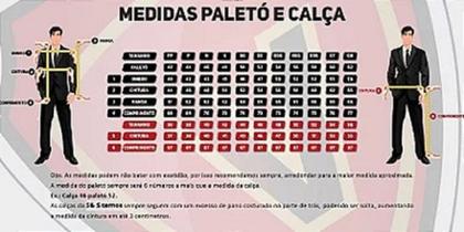 Imagem de Terno MF preto padrão detalhado