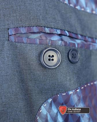 Imagem de Terno Plus Size FI Azul detalhe