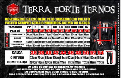 Imagem de Terno Poliviscose Slim Masculino Social Preto Encerado - Paleto+Calça - Terra Forte Ternos