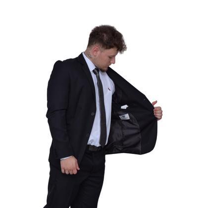 Imagem de Terno Slim Masculino Microfibra Executivo Blazer+calça
