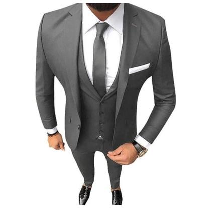 Imagem de Terno Slin de Corte Italiano -Cinza Chumbo- Paletó + Calça + Barato "ENVIO IMEDIATO"