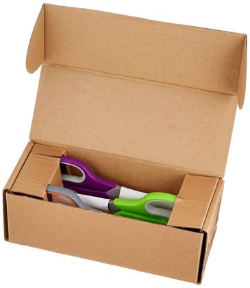 Imagem de Tesoura Amazon Basics multiuso em aço inoxidável, pacote com 3