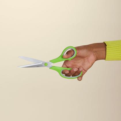 Imagem de Tesoura Amazon Basics multiuso em aço inoxidável, pacote com 3