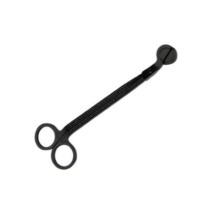 Imagem de Tesoura Aparador Cortador de Pavio Preto Vela Aço Inox