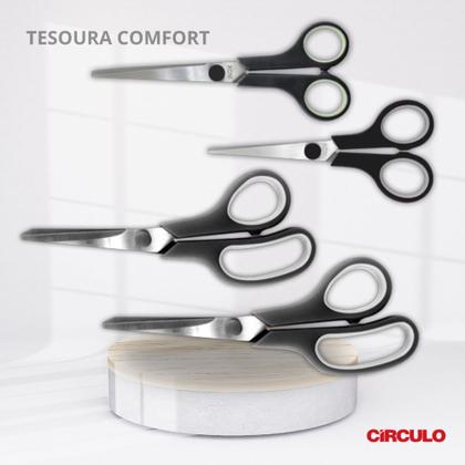 Imagem de Tesoura Comfort Circulo 5,5 Polegadas Preta 13,8cm