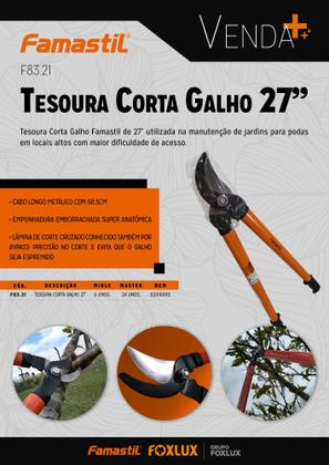 Imagem de Tesoura Corta Galho 27 Cabo Longo Metálico Alta Resistência Famastil