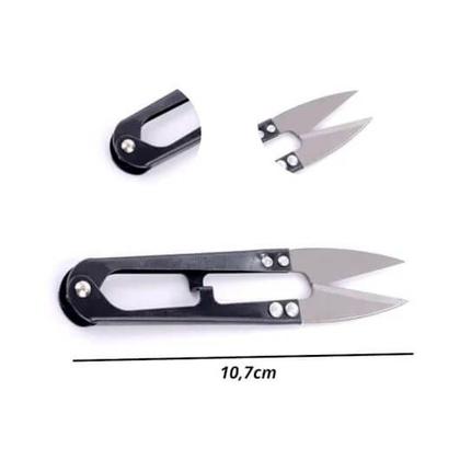 Imagem de Tesoura de Arremate para Artesanato Inox Preto 10,7cm Cassmar