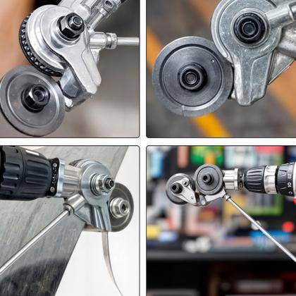 Imagem de Tesoura de Cortar Chapa para Parafusadeira Corte Plano com Encaixe Rápido e Engrenagem de Precisão